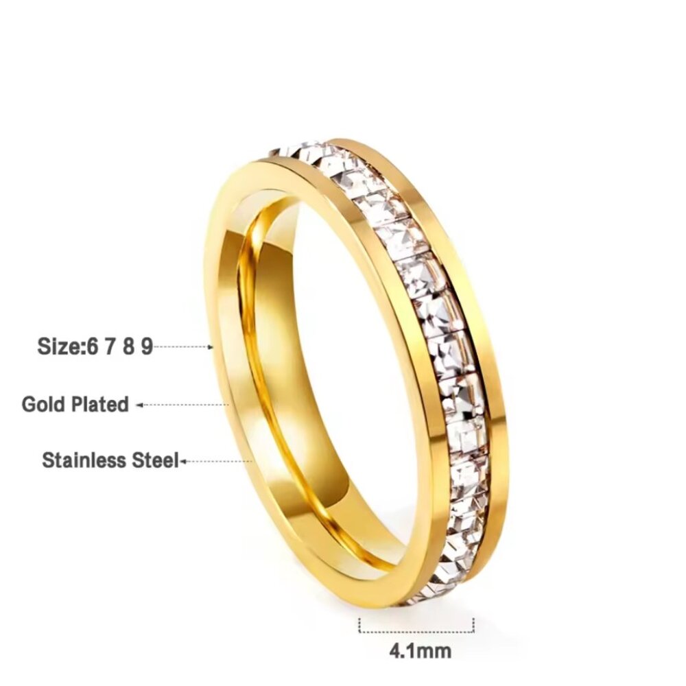 Stainless Steel Gold Stackable Ring - image 3
